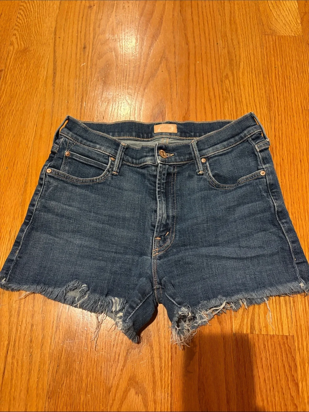 MOTHER Blue Denim Jean Shorts